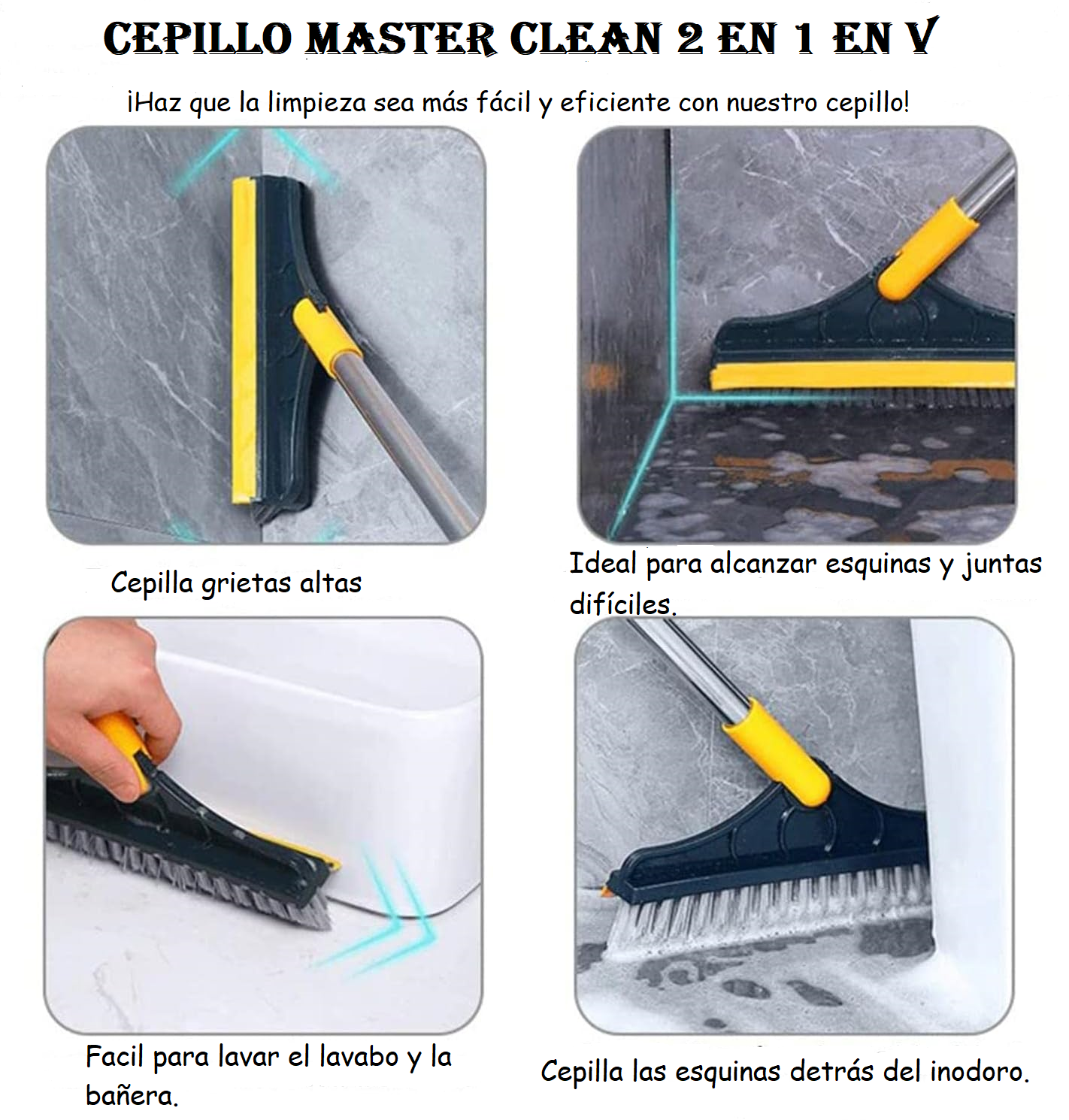 Cepillo Master Clean 2 en 1 en V