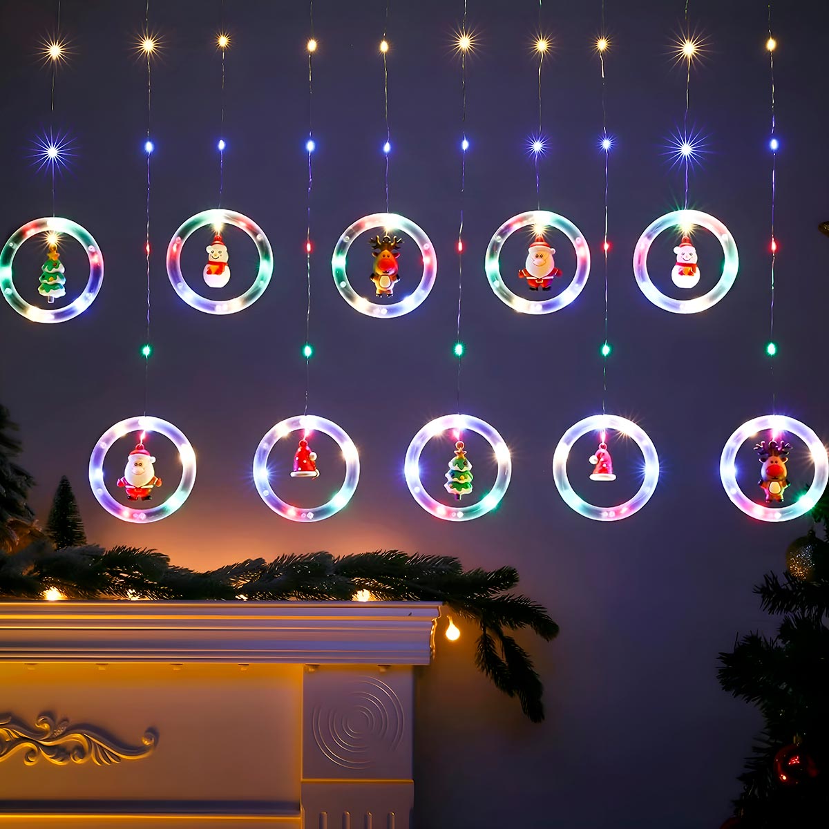 Nueva Cortina Cascada de Luz Navideña🎄✨