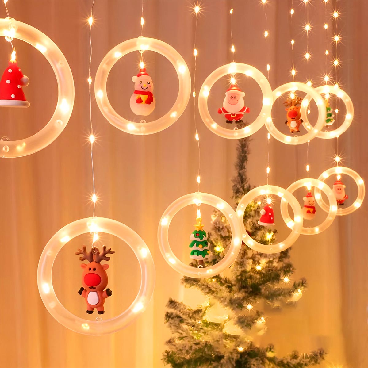 Nueva Cortina Cascada de Luz Navideña🎄✨