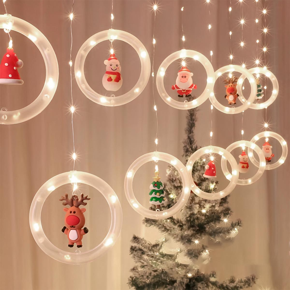 Nueva Cortina Cascada de Luz Navideña🎄✨